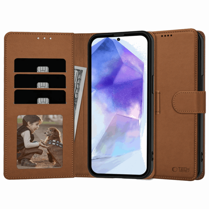 Tech-Protect - Tech-Protect Galaxy A56 5G Plånboksfodral - Brun