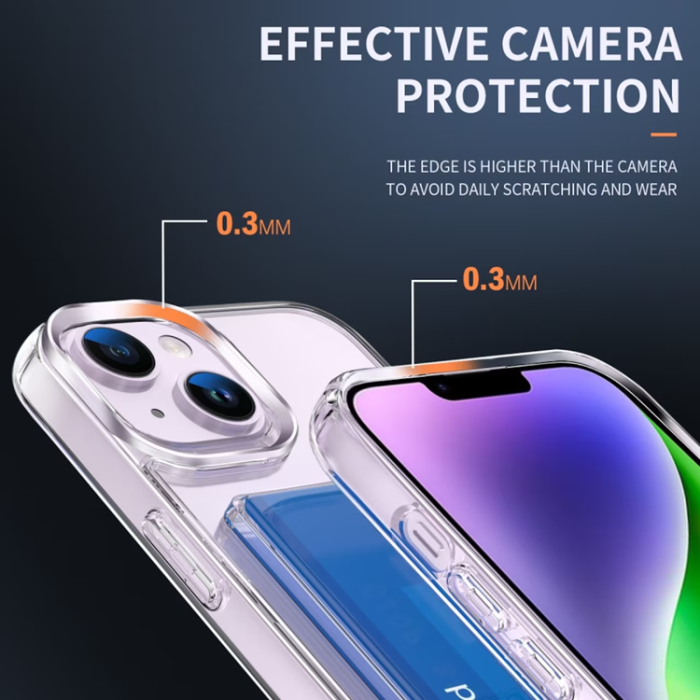 OEM - iPhone XS Max Mobilskal Korthållare Hybrid Acrylic - Clear