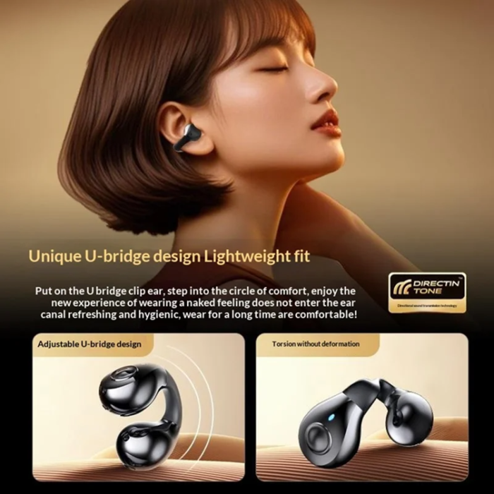 ERAZER - ERAZER In-Ear Hörlurar Bluetooth EX05 Clip-On - Iron Grå