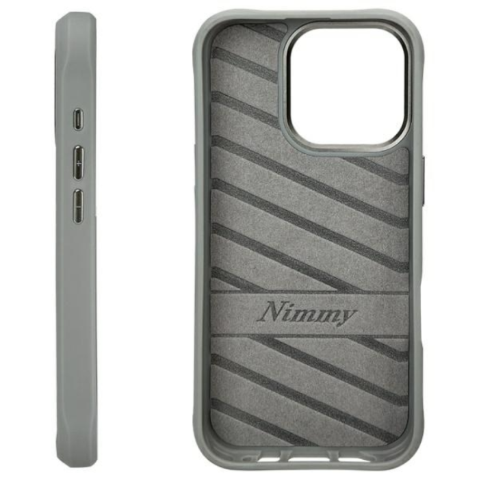 NIMMY - Nimmy iPhone 16 Pro Max Mobilskal Cool & Cute 2.0 Bear - Grå