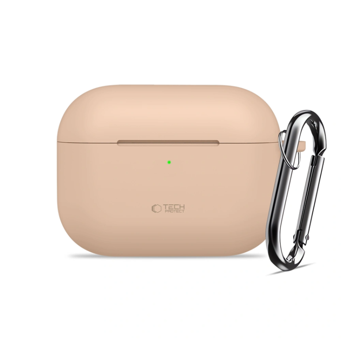 Tech-Protect - Tech-Protect Apple Airpods Pro 3 Skal Silikon Hook - Coffee Latte
