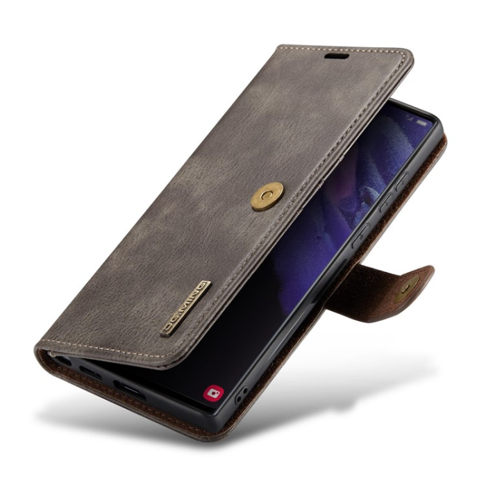 DG.MING - DG.MING Galaxy S23 Ultra Plånboksfodral 2in1 Äkta Läder - Grå