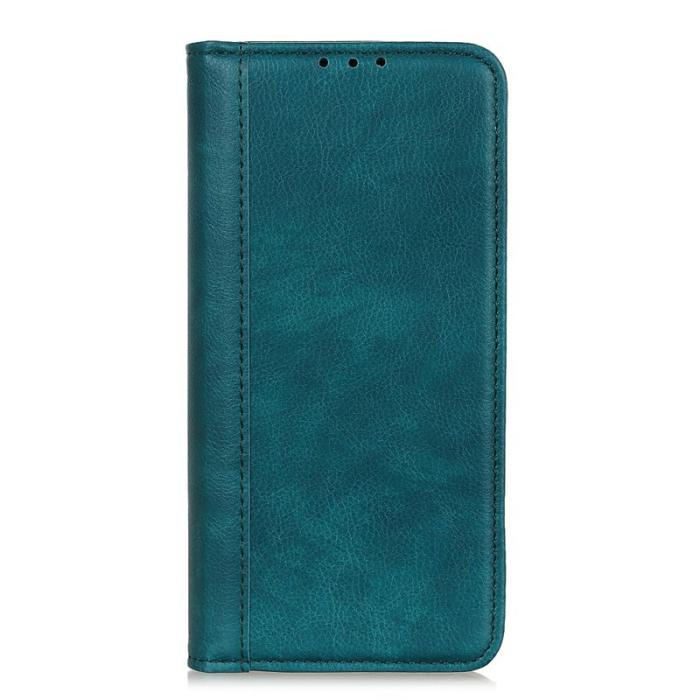 OEM - Samsung Galaxy S26 Ultra Plånboksfodral Äkta Läder Litchi Textur - Grön