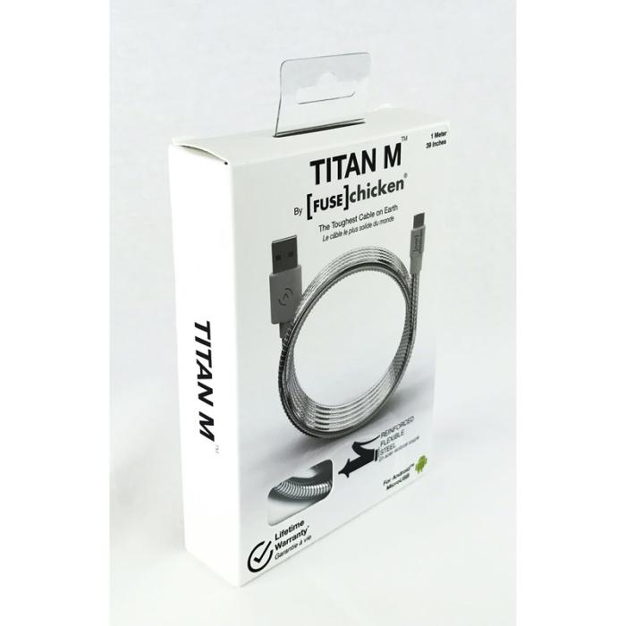 UTGATT5 - Fuse Chicken Synkkabel MicroUSB Titan 1m - Silver
