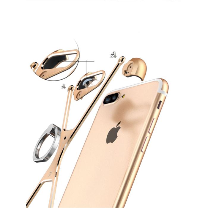 UTGATT5 - OATSBASF X Metal Bumper Skal till iPhone 7 Plus - Svart