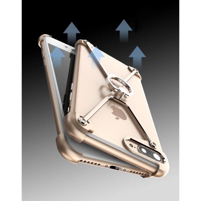 UTGATT5 - OATSBASF X Metal Bumper Skal till iPhone 7 Plus - Svart