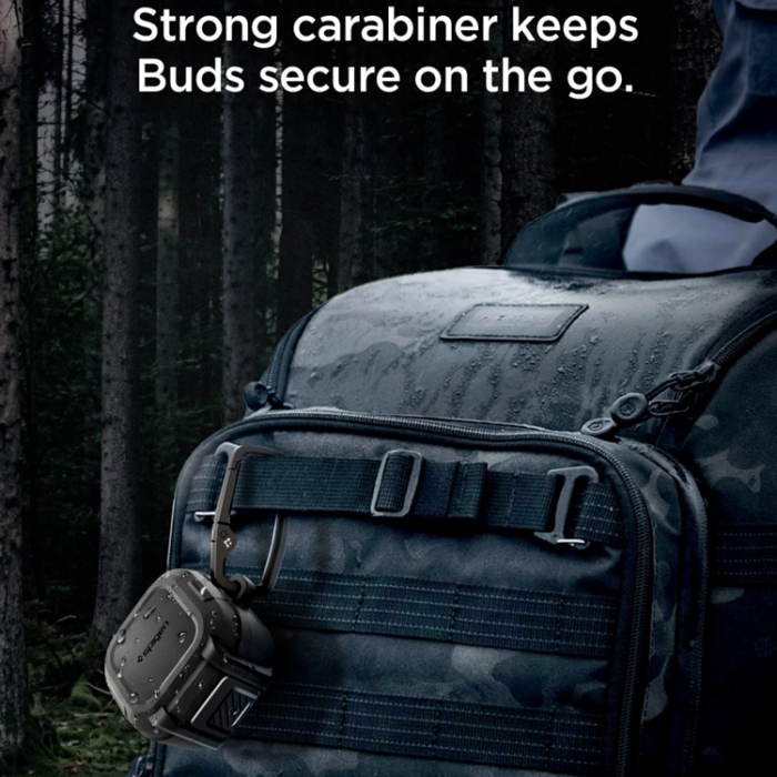 Spigen - Spigen Skal För Galaxy Buds 4/4 Pro Lock Fit - Matte Svart