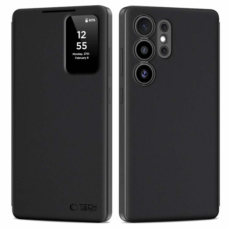 Tech-Protect Galaxy S25 Ultra Plånboksfodral Smart - Matt Svart | 2353 | AlltMobil