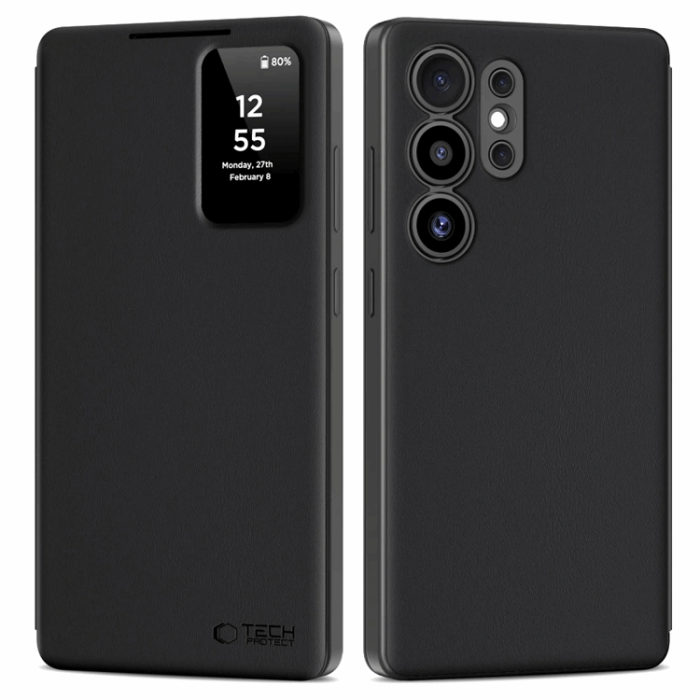 Tech-Protect - Tech-Protect Galaxy S25 Ultra Plånboksfodral Smart - Matt Svart