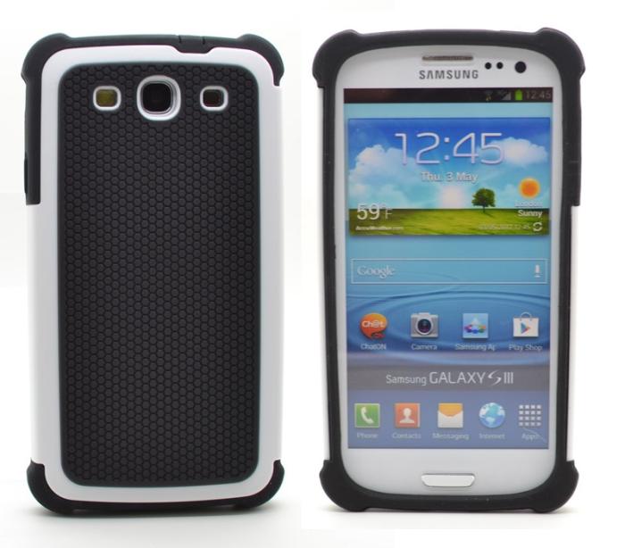 UTGATT4 - Triple Combo Skal till Samsung Galaxy S3 i9300 (Vit)