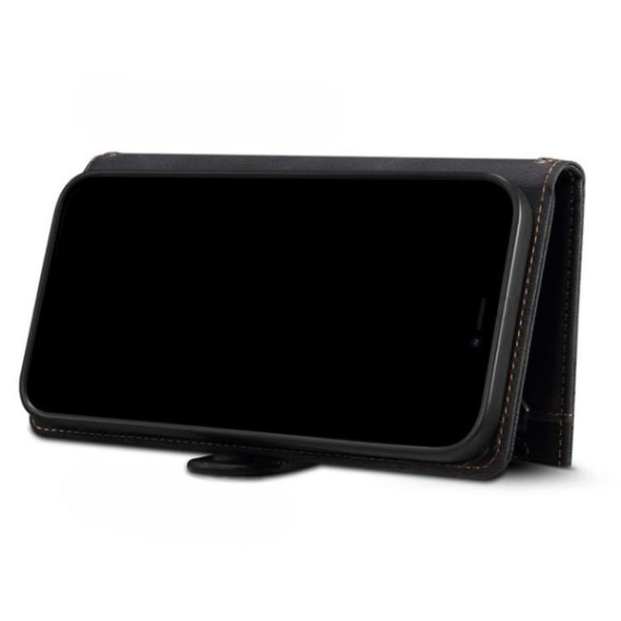ESEBLE - ESEBLE Google Pixel 6a Plånboksfodral Zippered Kickstand - Svart