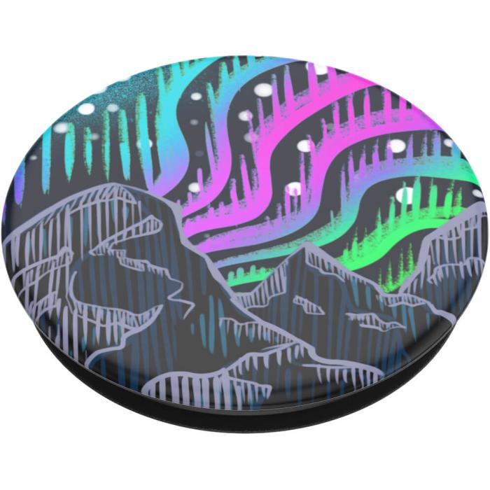 UTGATT1 - POPSOCKETS Borealis Woodcut Avtagbart Grip med Ställfunktion