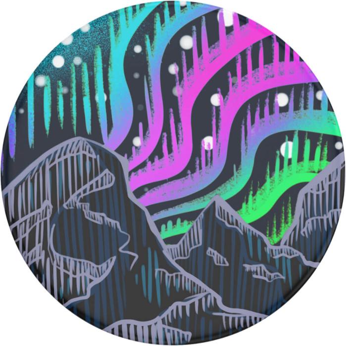 UTGATT1 - POPSOCKETS Borealis Woodcut Avtagbart Grip med Ställfunktion