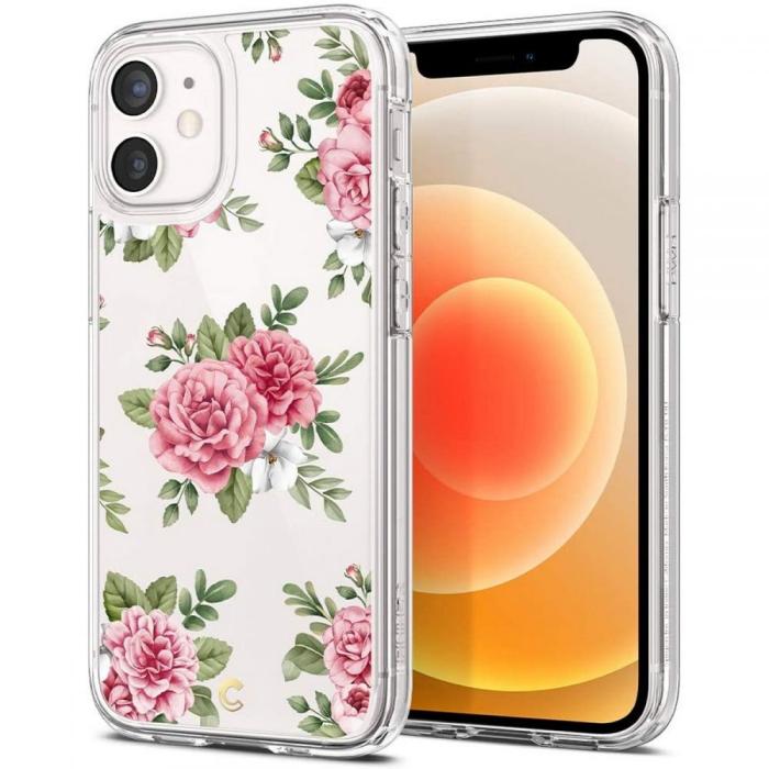 Spigen - SPIGEN Cyrill Cecile Skal iPhone 12 Mini - Pink Floral