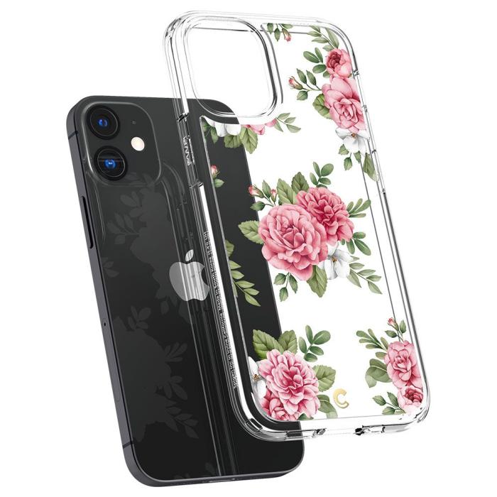 Spigen - SPIGEN Cyrill Cecile Skal iPhone 12 Mini - Pink Floral