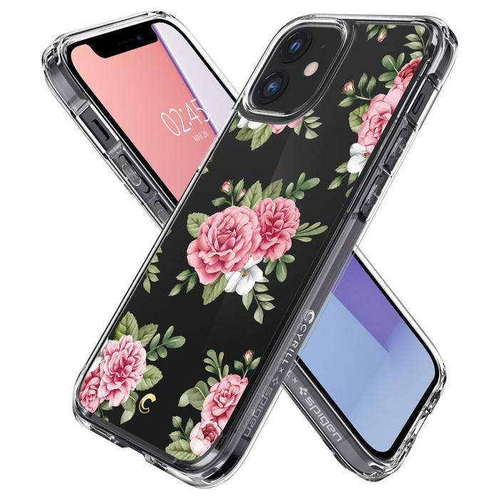 Spigen - SPIGEN Cyrill Cecile Skal iPhone 12 Mini - Pink Floral