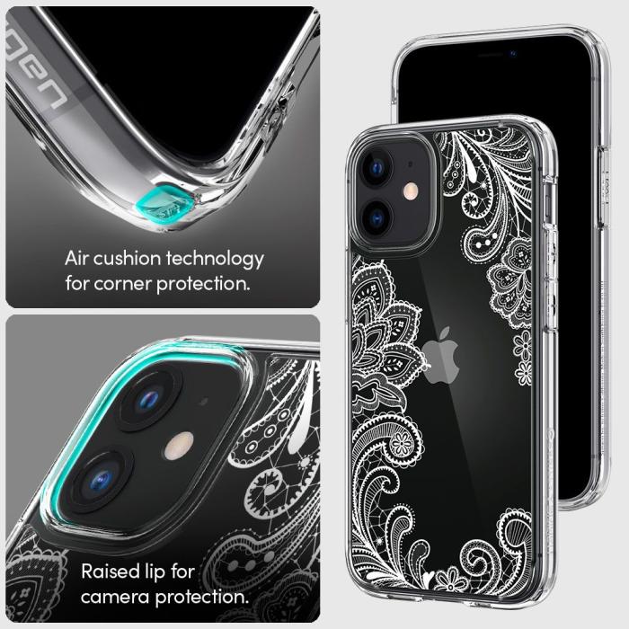 UTGATT5 - SPIGEN Cyrill Cecile Skal iPhone 12 Mini - White Mandala