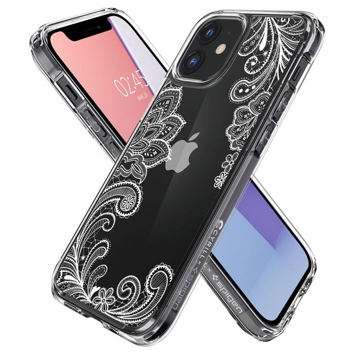 UTGATT5 - SPIGEN Cyrill Cecile Skal iPhone 12 Mini - White Mandala