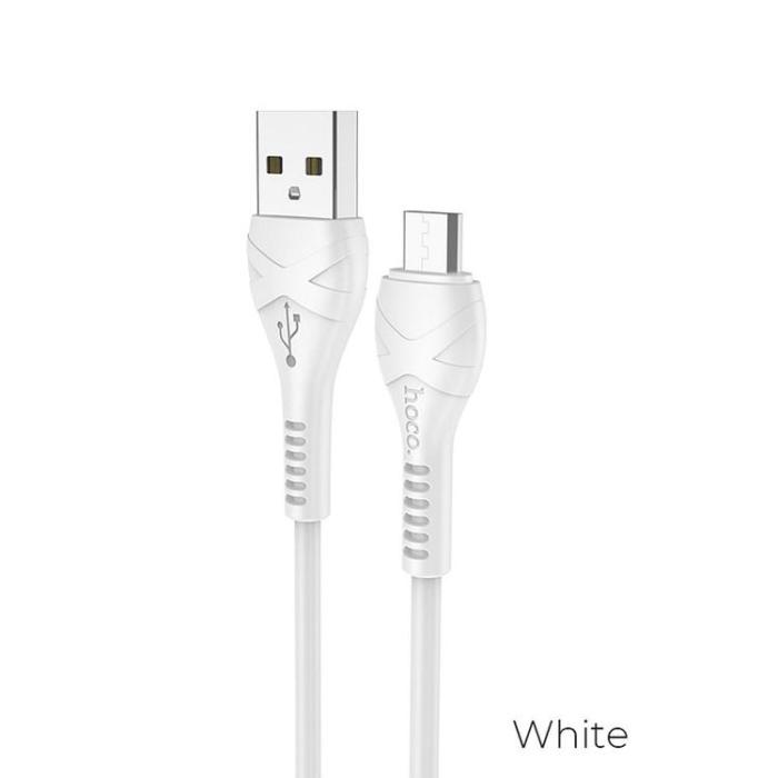 UTGATT1 - Hoco Cool Micro USB Kabel 1 m - Vit