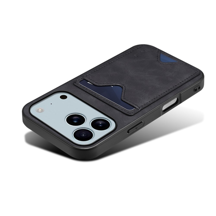 DENIOR - DENIOR iPhone 17 Pro Mobilskal Kickstand Korthållare - Svart