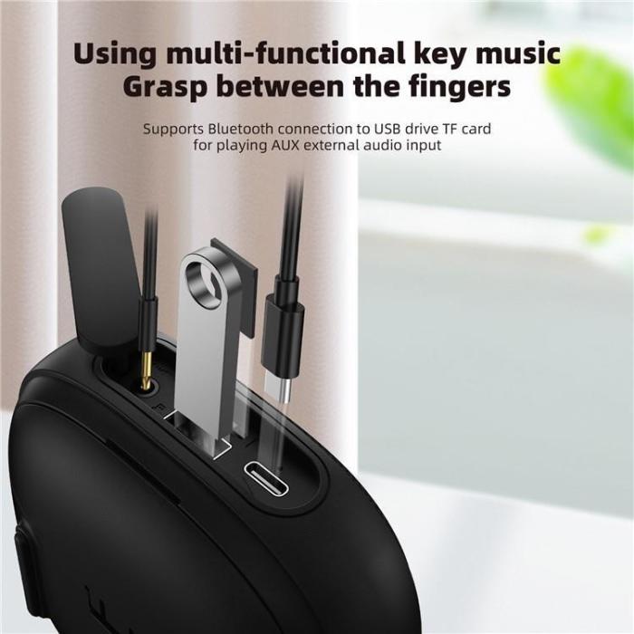 A-One Brand - T&G TG813 2-i-1 TWS Trådlös Högtalare Bluetooth Hörlurar - Svart