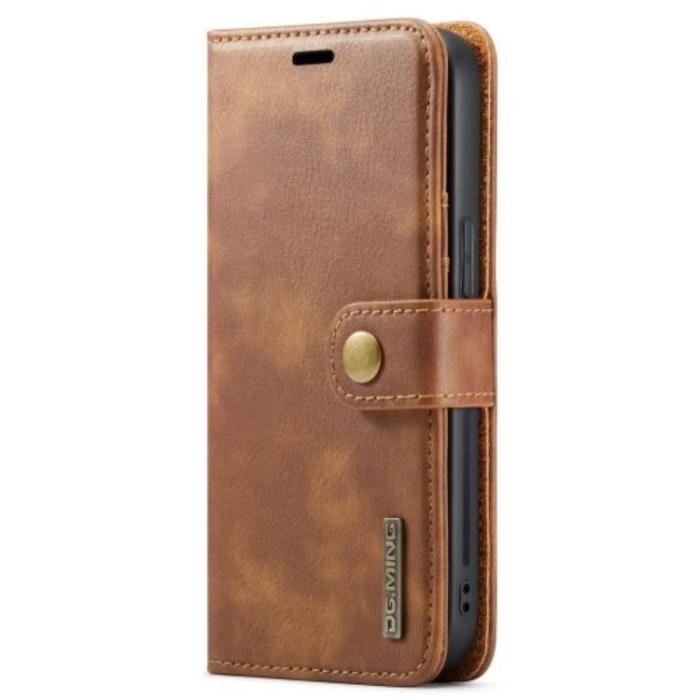 DG.MING - DG.MING iPhone 14 Plus Plånboksfodral Split Detachable Flip - Brun