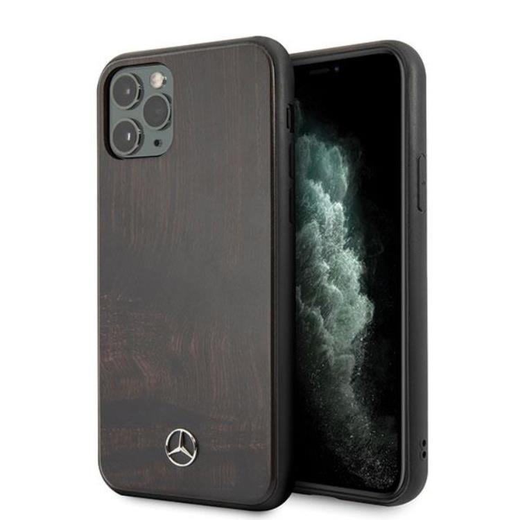 Mercedes iPhone 11 Pro Max Skal Wood Line - Brun | 2353 | AlltMobil