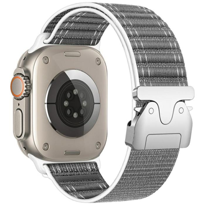 Beline - Beline Apple Watch 42/44/45/49mm Armband Nylon - Oliv