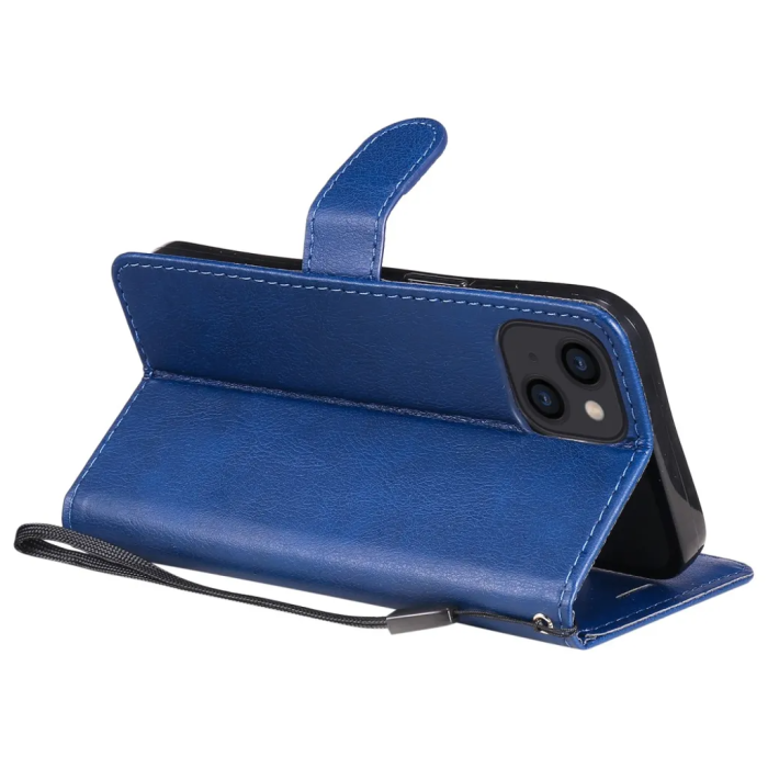 Taltech - iPhone 15 Plånboksfodral KT Series-2 - Mörkblå