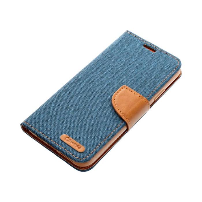 OEM - CANVAS Plånboksfodral För Galaxy A54 5G - Marinblå