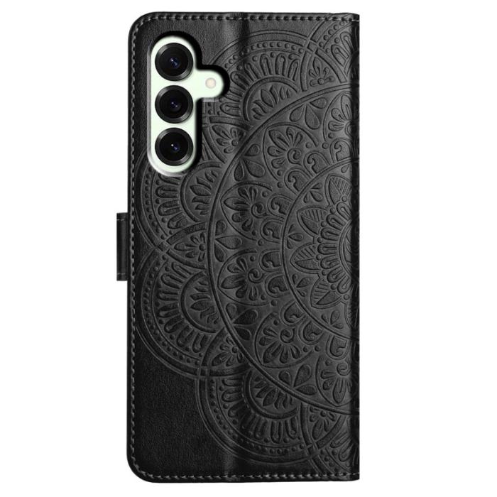 OEM - Samsung Galaxy A37 Plånboksfodral Konstläder Mandala Mönster - Svart