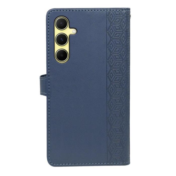 OEM - Samsung Galaxy A37 Fodral Konstläder Rutig - Blå