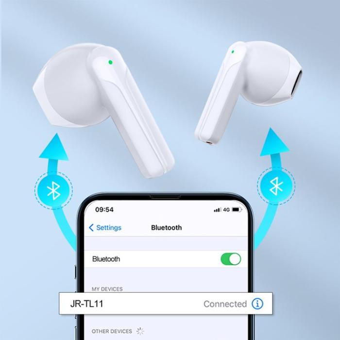 Joyroom - Joyroom TWS Bluetooth 5.3 Trådlös Hörlurar - Vit