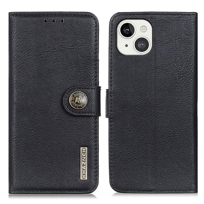 KHAZNEH - KHAZNEH Plånboksfodral iPhone 13 - Svart