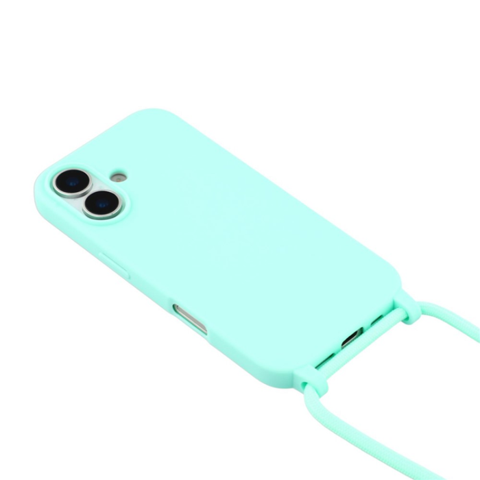 A-One Brand - Mobilskal till iPhone 17 TPU Shockproof med Lanyard - Mintgrön