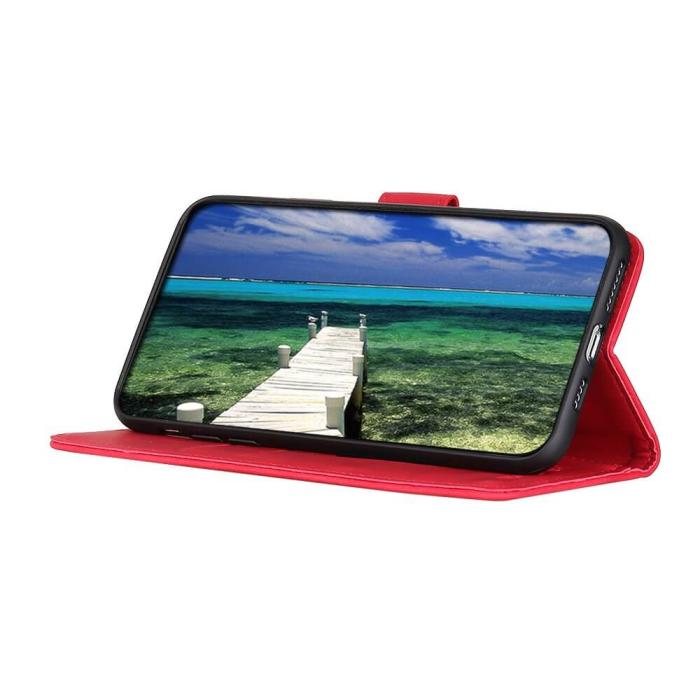 KHAZNEH - Khazneh Retro Plånboksfodral till iPhone 13 Mini - Röd