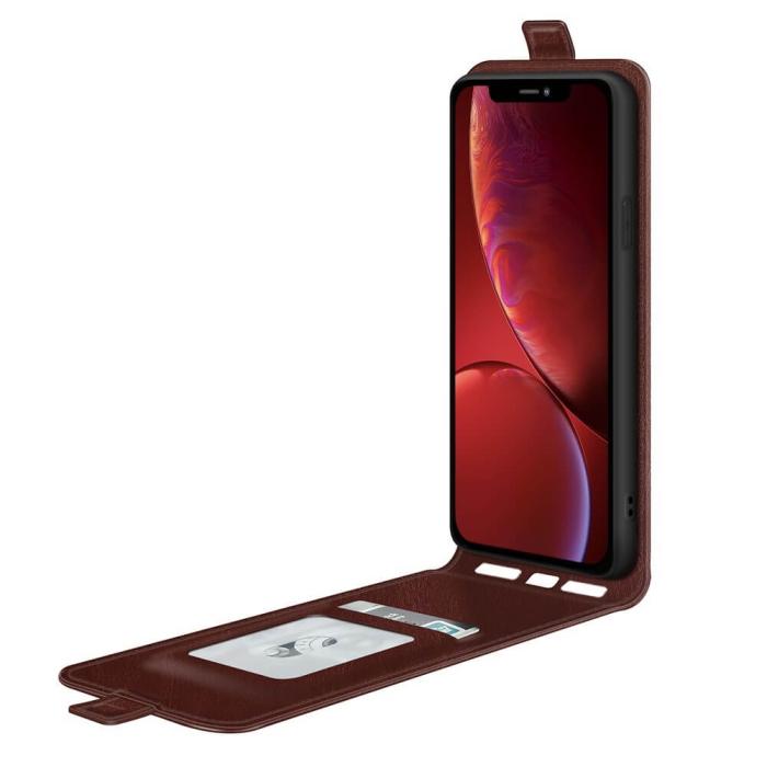 OEM - Flipfodral med kortplats till iPhone 13 Mini - Brun