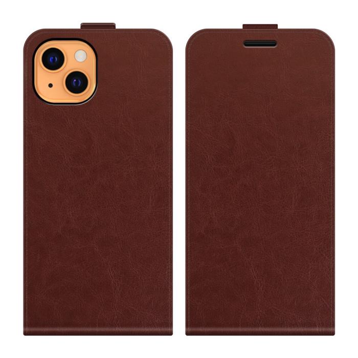 OEM - Flipfodral med kortplats till iPhone 13 Mini - Brun