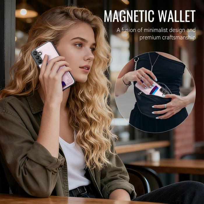 OEM - JEEHOOD Samsung Galaxy A16 4G/5G Mobilskal Konstläder - Rosa