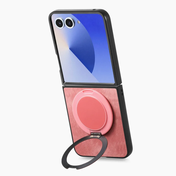 A-One Brand - Galaxy Z Flip 7 Mobilskal Magsafe Roterande Kickstand - Rosa