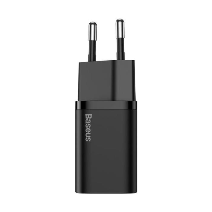 BASEUS - Baseus EU Super Väggladdare USB-C Kabel 1m 25W - Svart
