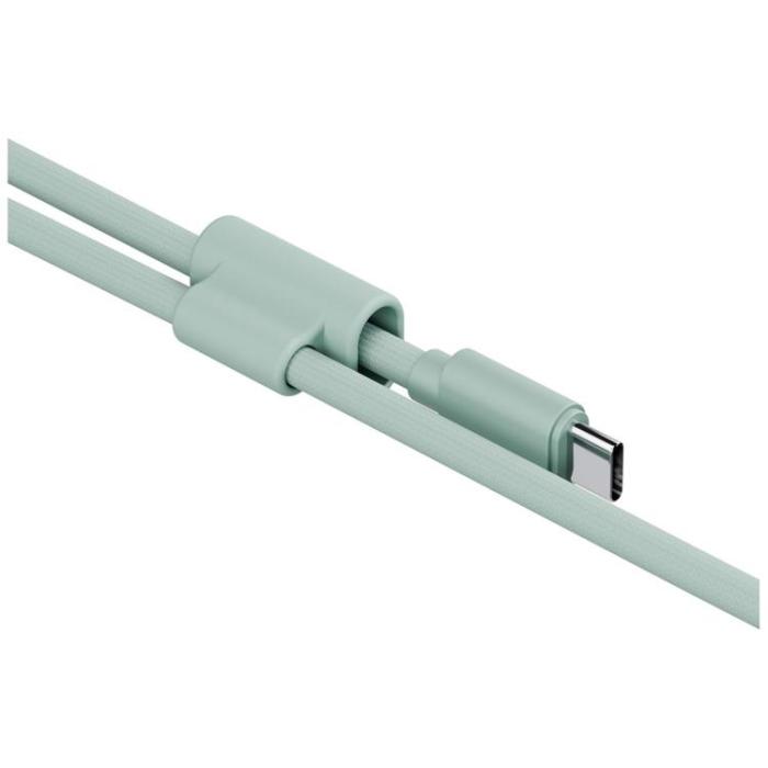 ENERGEA - ENERGEA USB-C till USB-C 240W Kabel 1.5m Lanyard Lasso - Sage