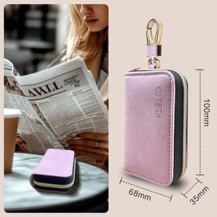 Tech-Protect - Tech-Protect KLR300 RFID-skydd / Faraday-fodral för keyless bilnyckel – Rosa