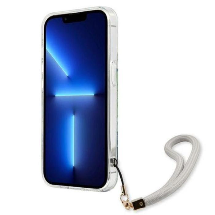 Guess - Guess iPhone 13 Pro Skal Flower Strap - Grön