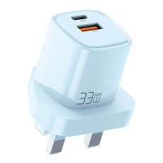 Mcdodo - MCDODO Snabbladdare 33W USB-C - USB-A UK PD Nano - Blå
