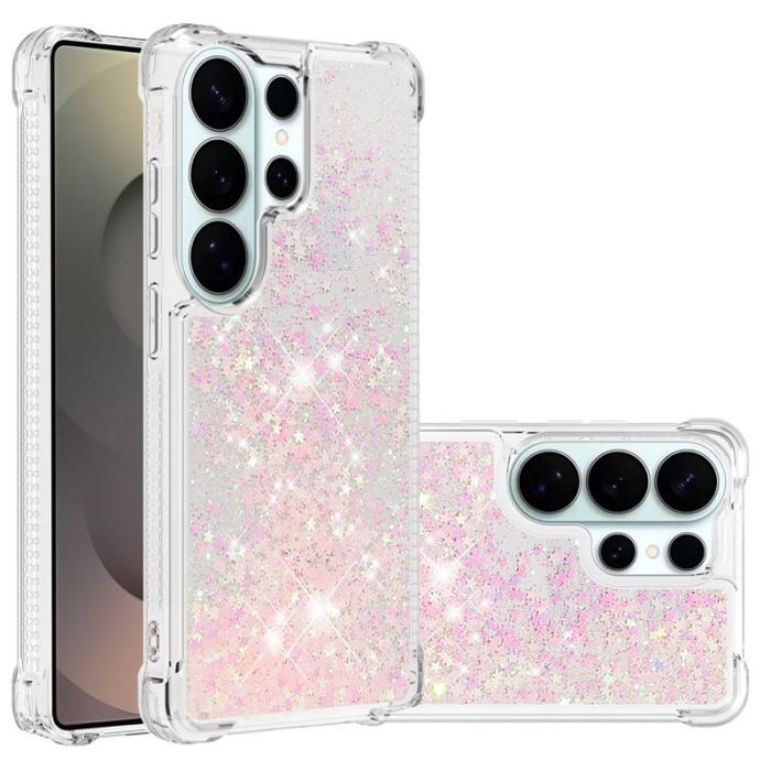 OEM - Mobilskal till Samsung Galaxy S26 Ultra TPU Glittrande Stötskydd Rosa Pentagram