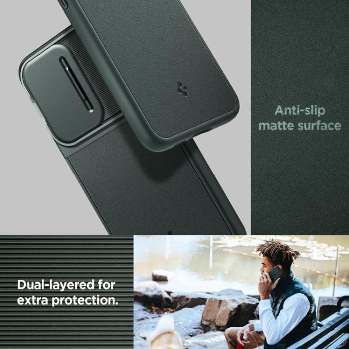UTGATT - Spigen Galaxy S23 FE Mobilskal Optik Armor - Abyss Grön