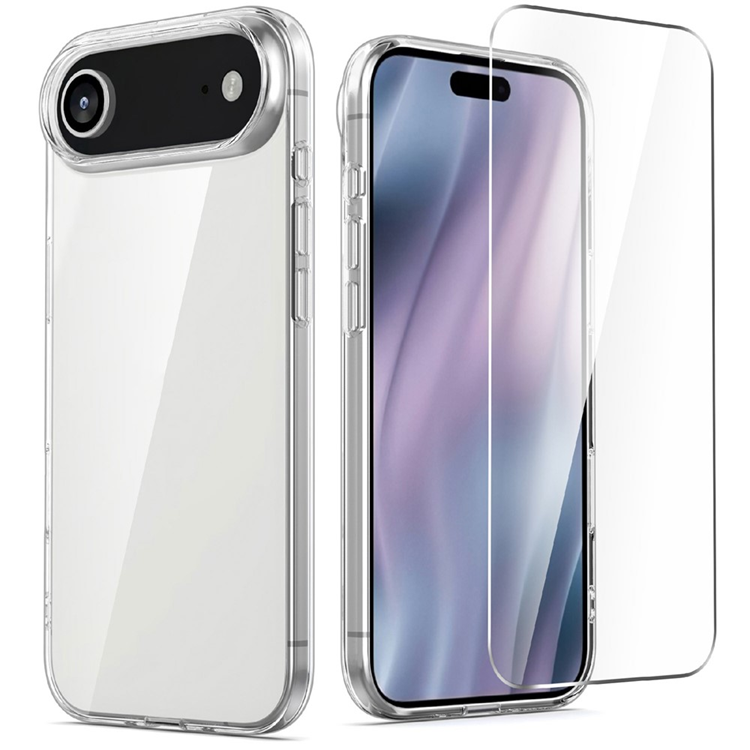 iPhone Air Mobilskal TPU med Härdat Glas - Clear | 2353 | AlltMobil