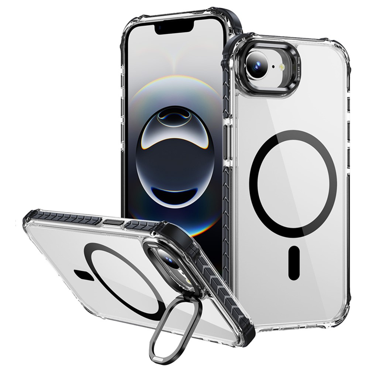 iPhone 16e Mobilskal MagSafe Kickstand - Svart | 2353 | AlltMobil