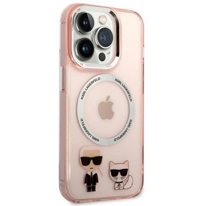 KARL LAGERFELD - Karl Lagerfeld iPhone 14 Pro Max Magsafe Skal Karl & Choupette Aluminium